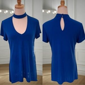 AB Studio Choker Neck Keyhole Dress - Size Small